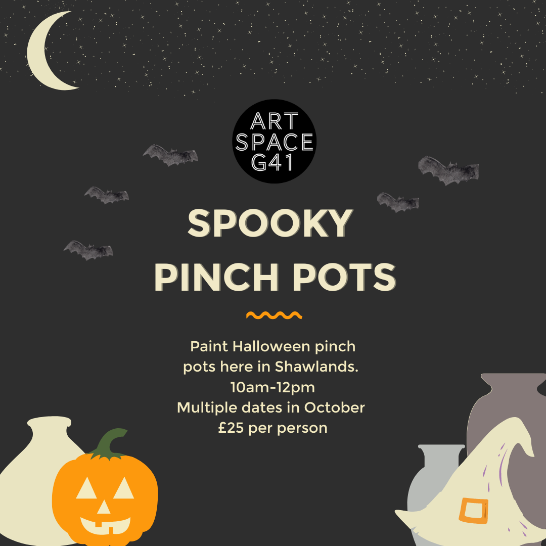 spooky pinch pots